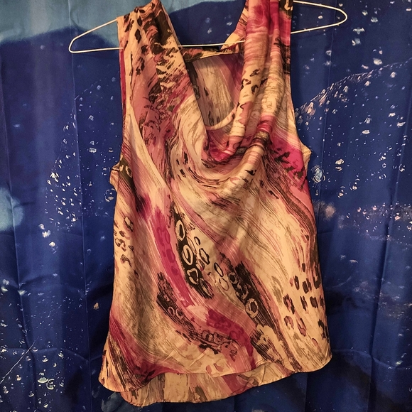 ANN TAYLOR Cowl Neck Blouse Shirt Top Womens's Size 16 - Picture 8 of 10